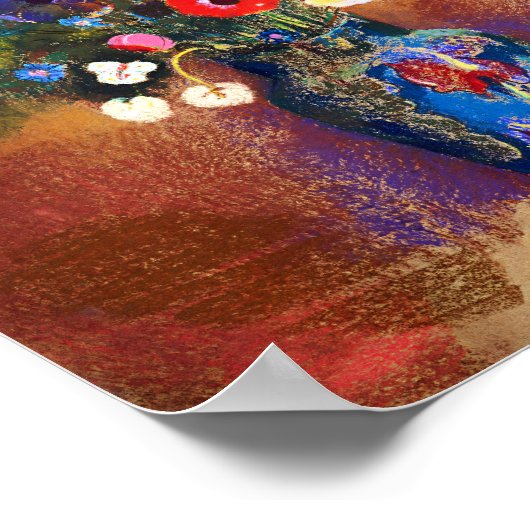 Poster Bouquet de fleurs par Odilon Redon (Coin)