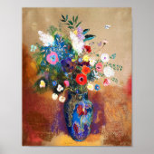Poster Bouquet de fleurs par Odilon Redon (Devant)