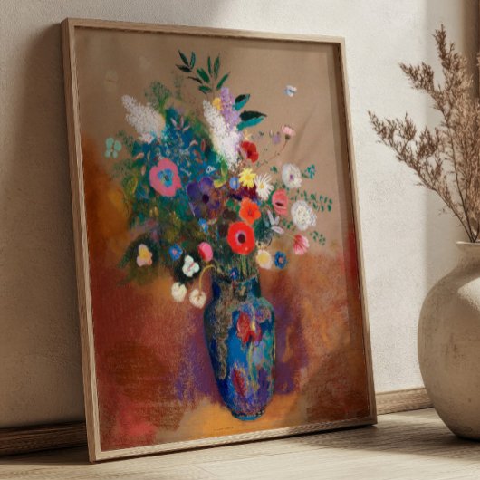 Poster Bouquet de fleurs par Odilon Redon Nature morte