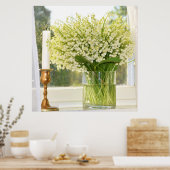 Poster Bouquet de fleurs printanières, lys de la vallée (Cuisine)