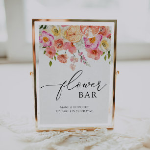 Poster Bouquet de fleurs roses d'agrumes