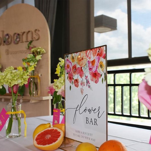 Poster Bouquet de fleurs roses d'agrumes