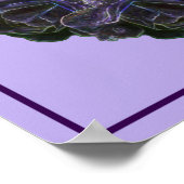 Poster Bouquet de fleurs Roses violettes Art Abstrait (Coin)