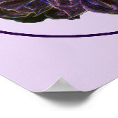 Poster Bouquet de fleurs Roses violettes Art Abstrait (Coin)