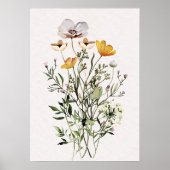 Poster Bouquet de fleurs sauvages séchées (Devant)
