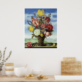Poster Bouquet de fleurs sur une haie (Cuisine)