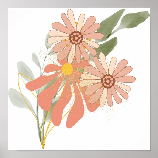 Poster Bouquet de fleurs Whimsical, (Devant)