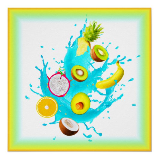 Poster Bouquet de fruits tropicaux Art. Acheter maintenan (Devant)