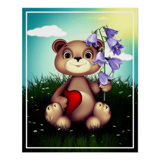 Poster Bouquet de garde d'ours Flower-39920 (Devant)