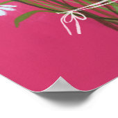 Poster Bouquet de marguerite blanche sur peinture Gouache (Coin)