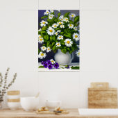 Poster Bouquet de marguerites dans un vase (Cuisine)