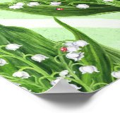 Poster Bouquet de muguet sur fond vert (Coin)