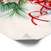 Poster Bouquet de Noël Poinsettia et Berries (Coin)
