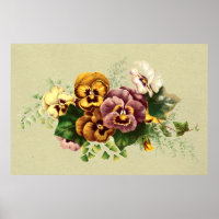 Bouquet de pensées vintage
