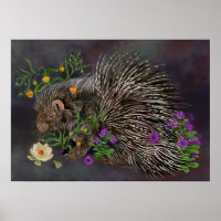 Bouquet de porc-épic en cage