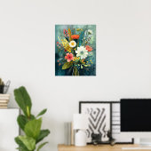 Poster Bouquet de printemps coloré (Bureau à domicile)