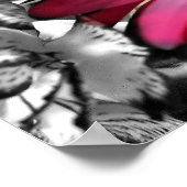 Poster Bouquet de printemps en noir et blanc (Coin)