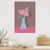 Poster Bouquet de printemps mignon des fleurs modernes (Cuisine)