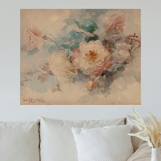 Poster Bouquet de Rose - Franz Bischoff