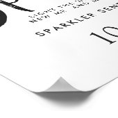 Poster Bouquet de roses blanches | Que l'amour étincelle (Coin)