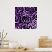Poster Bouquet de roses en violet (Cuisine)