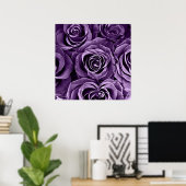 Poster Bouquet de roses en violet (Bureau à domicile)