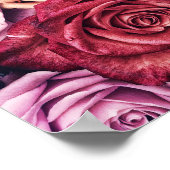 Poster Bouquet de roses roses (Coin)
