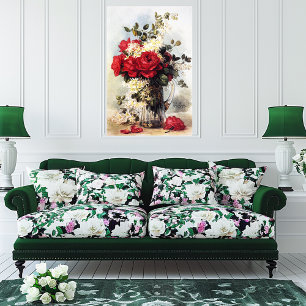 Poster Bouquet de roses rouges Paul-De-Longpre, Redimensi