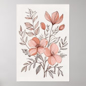Poster Bouquet de sérénité de fleurs sauvages (Devant)