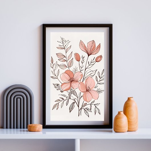 Poster Bouquet de sérénité de fleurs sauvages
