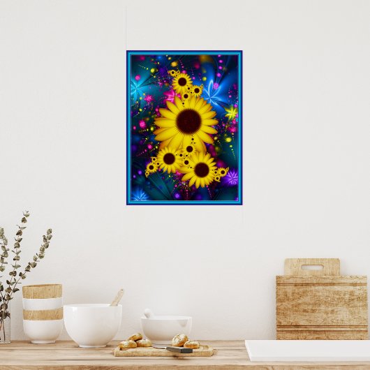 Poster Bouquet de tournesols (Cuisine)