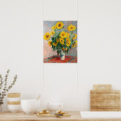 Poster Bouquet de tournesols (1881) par Claude Monet (Cuisine)