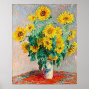Poster Bouquet de tournesols Claude Monet