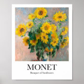 Poster Bouquet de tournesols par Claude Monet (Devant)