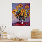 Poster Bouquet de tournesols par Claude Monet (Cuisine)