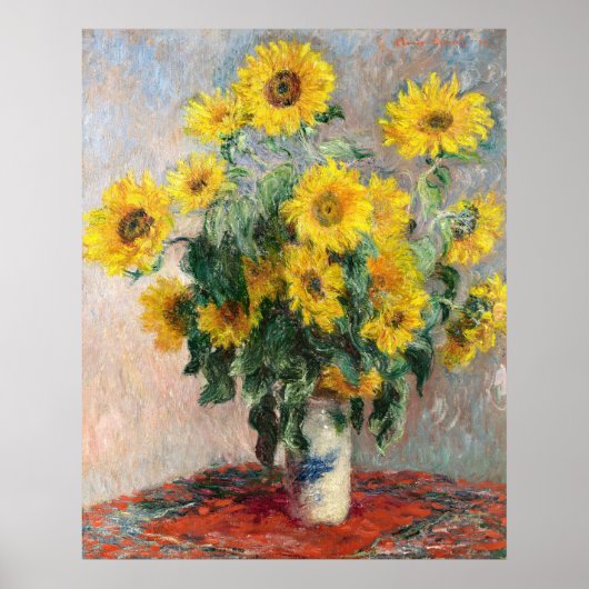 Poster Bouquet de tournesols par Claude Monet Classic (Devant)