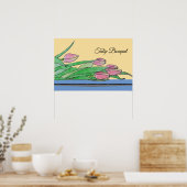 Poster Bouquet de tulipes sur une table (Cuisine)