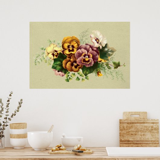 Poster Bouquet de Vintage (Cuisine)