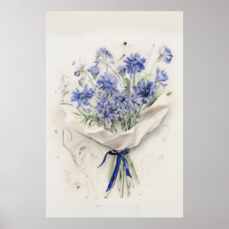 Poster Bouquet de violet éthéré