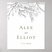 Poster Bouquet débordant de mariage (Devant)