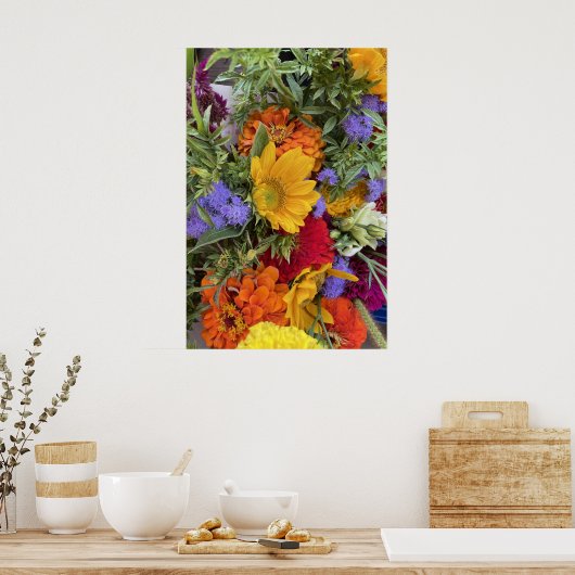Poster Bouquet d'été coloré (Cuisine)