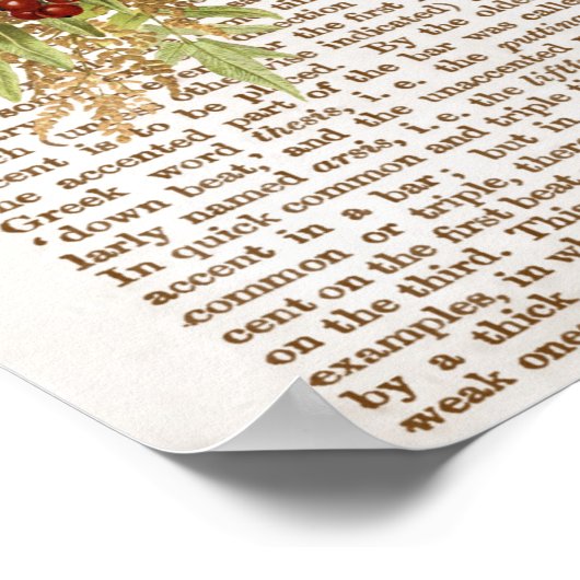 Poster Bouquet d'or vintage (Coin)