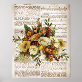 Poster Bouquet d'or vintage (Devant)