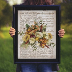 Poster Bouquet d'or vintage