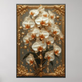 Poster Bouquet d'orchidées blanches élégantes (Devant)