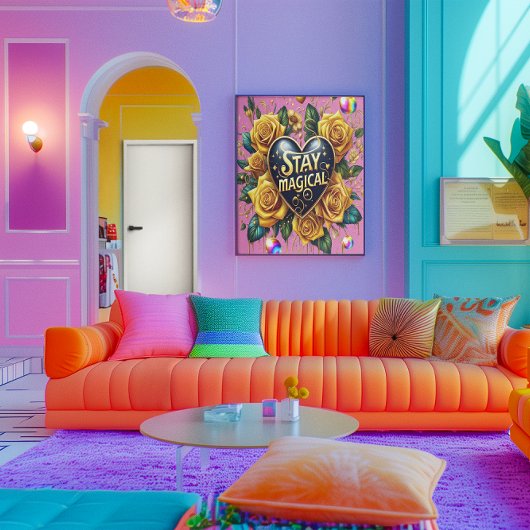 Poster Bouquet enchanteur de Roses d'or et entendre 16x20