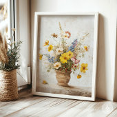 Poster Bouquet fleur sauvage de fleurs peintes à vie mort