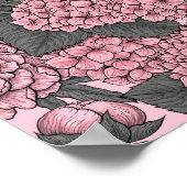 Poster Bouquet floral en rose (Coin)