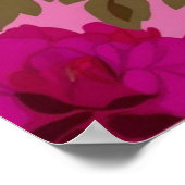 Poster Bouquet floral rose gras Ar (Coin)