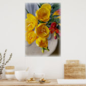Poster bouquet freesias (Cuisine)